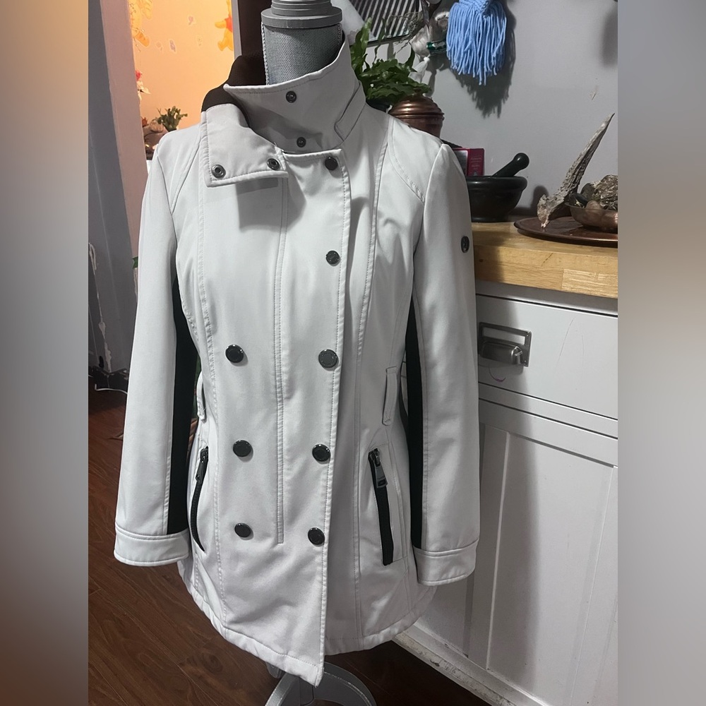 Calvin Klein Womens Light grey winter Trench Coat
